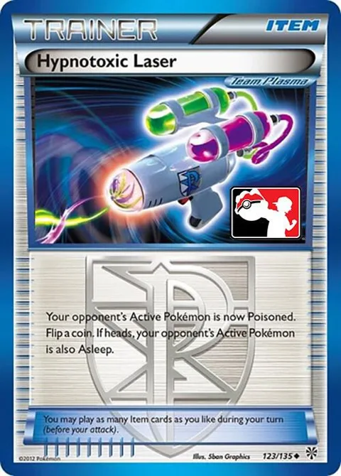 Hypnotoxic Laser Team Plasma #123/135 Holofoil Pokémon card from League & Championship Cards