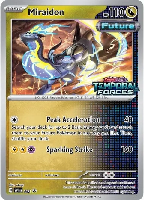 Miraidon - 092 Prerelease #092 Holofoil Pokémon card from Scarlet & Violet Promo Cards