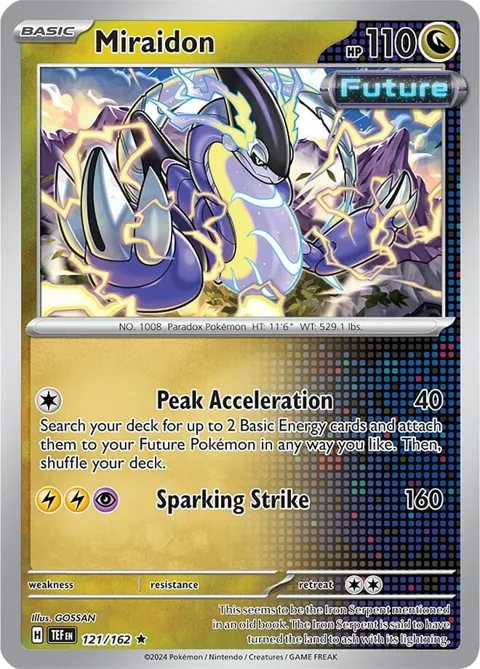 Miraidon #121/162 Pokémon card from Deck Exclusives