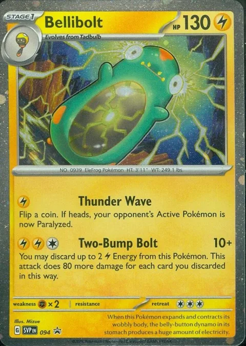 Bellibolt #094 Holofoil Pokémon card from Scarlet & Violet Promo Cards