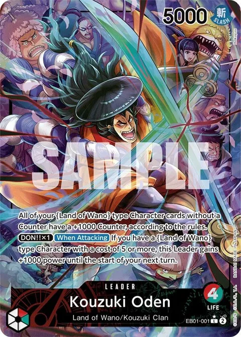 Kouzuki Oden Alt Art EB01-001 One Piece card from Extra Booster: Memorial Collection
