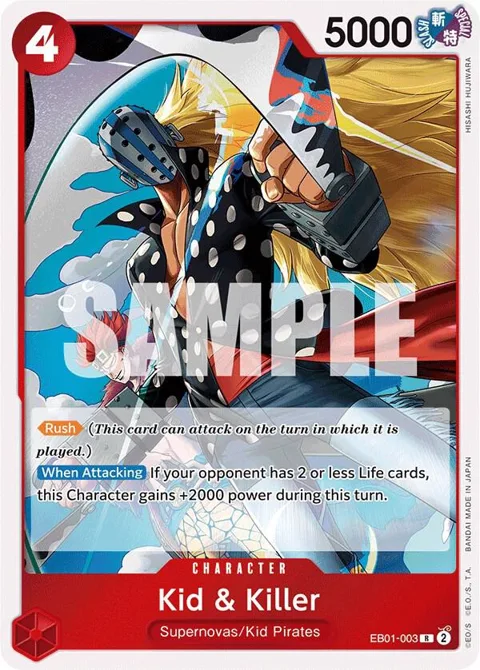 Kid & Killer EB01-003 EB01 One Piece card from Extra Booster: Memorial Collection