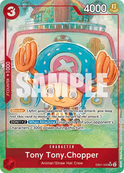 Tony Tony.Chopper Alt Art EB01-006 One Piece card from Extra Booster: Memorial Collection