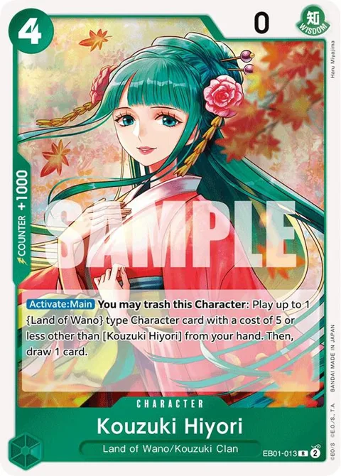 Kouzuki Hiyori EB01-013 One Piece card from Extra Booster: Memorial Collection