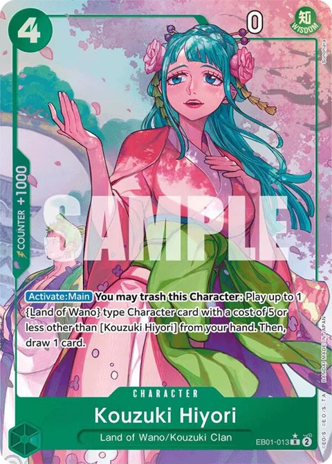 Kouzuki Hiyori Alt Art EB01-013 One Piece card from Extra Booster: Memorial Collection