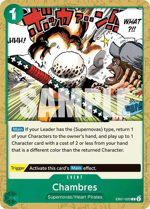 Chambres EB01-020 One Piece card from Extra Booster: Memorial Collection