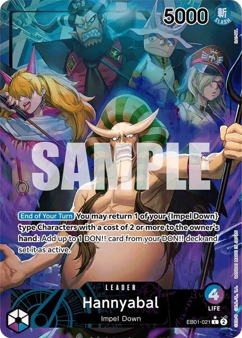 Hannyabal Alt Art EB01-021 One Piece card from Extra Booster: Memorial Collection