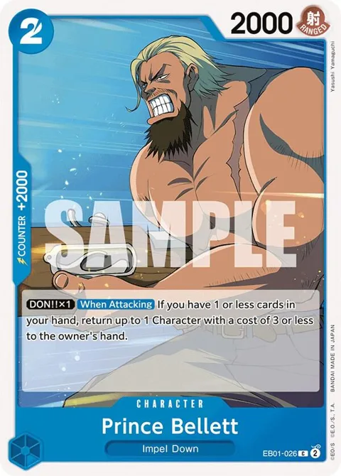Prince Bellett EB01-026 One Piece card from Extra Booster: Memorial Collection