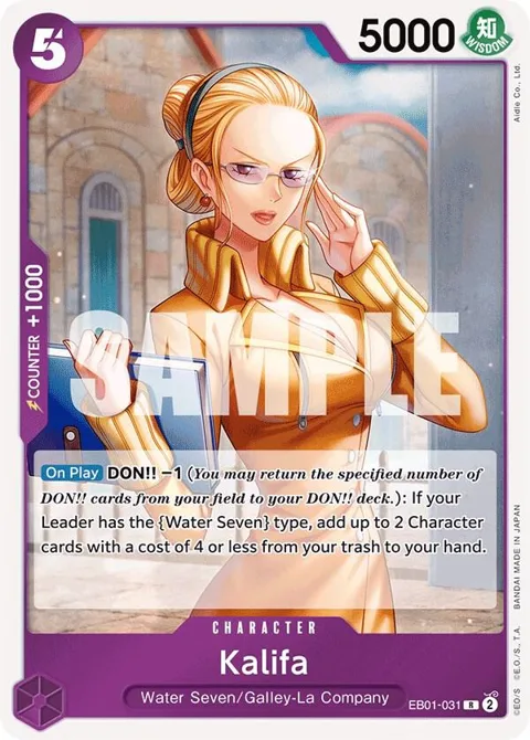 Kalifa EB01-031 One Piece card from Extra Booster: Memorial Collection