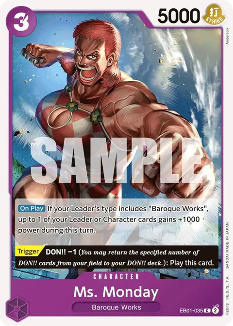 Ms. Monday EB01-035 One Piece card from Extra Booster: Memorial Collection