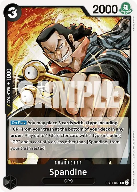 Spandine EB01-043 One Piece card from Extra Booster: Memorial Collection