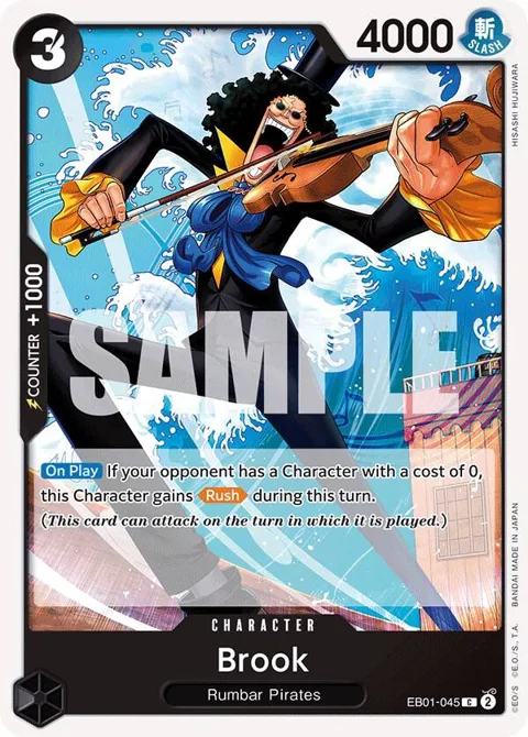 Brook EB01-045 One Piece card from Extra Booster: Memorial Collection