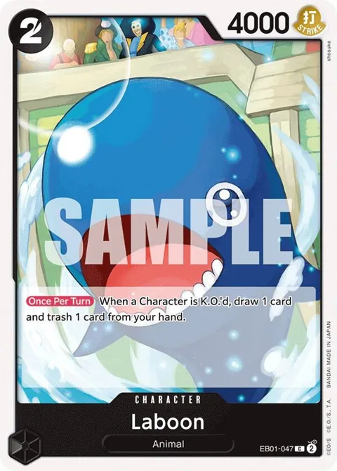 Laboon EB01-047 One Piece card from Extra Booster: Memorial Collection