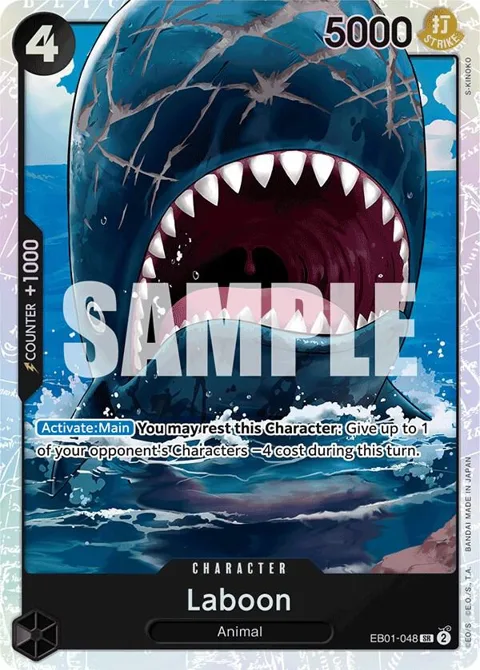 Laboon EB01-048 One Piece card from Extra Booster: Memorial Collection