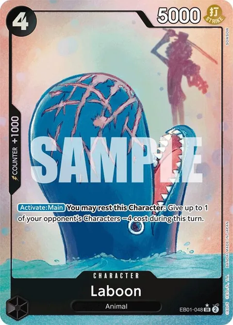 Laboon Alt Art EB01-048 One Piece card from Extra Booster: Memorial Collection