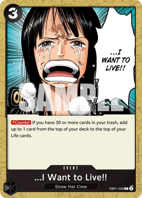...I Want to Live!! EB01-050 One Piece card from Extra Booster: Memorial Collection