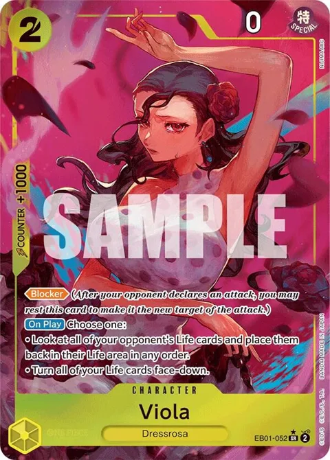 Viola Alt Art EB01-052 One Piece card from Extra Booster: Memorial Collection