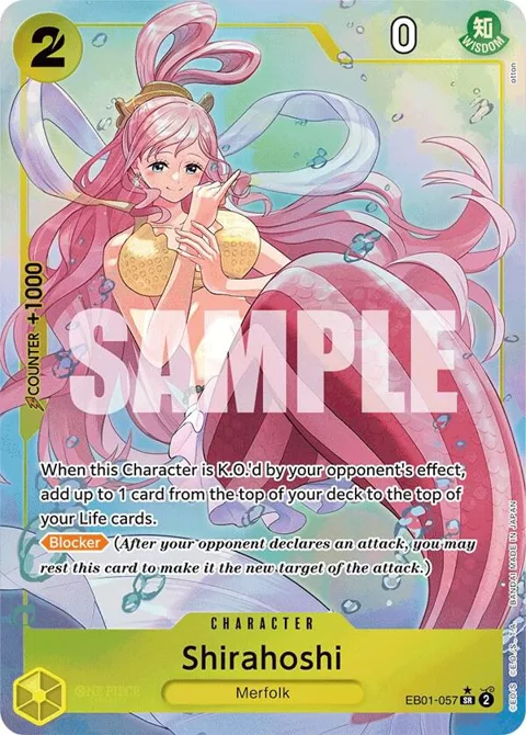 Shirahoshi Alt Art EB01-057 One Piece card from Extra Booster: Memorial Collection