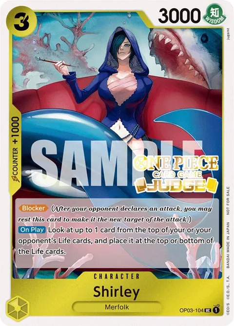 Shirley Judge Pack Vol. 3 OP03-104 One Piece card from One Piece Promotion Cards