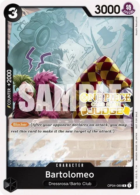 Bartolomeo Judge Pack Vol. 3 OP04-089 One Piece card from One Piece Promotion Cards