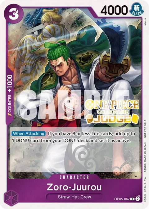 Zoro-Juurou Judge Pack Vol. 3 OP05-067 One Piece card from One Piece Promotion Cards