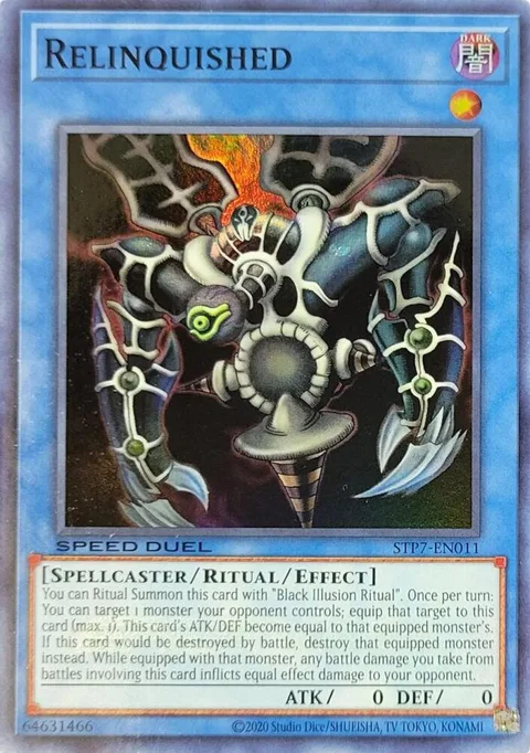 Relinquished STP7-EN011 Yu-Gi-Oh card from Speed Duel: Tournament Pack 7
