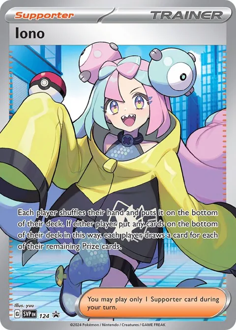 Iono #124 Holofoil Pokémon card from Scarlet & Violet Promo Cards