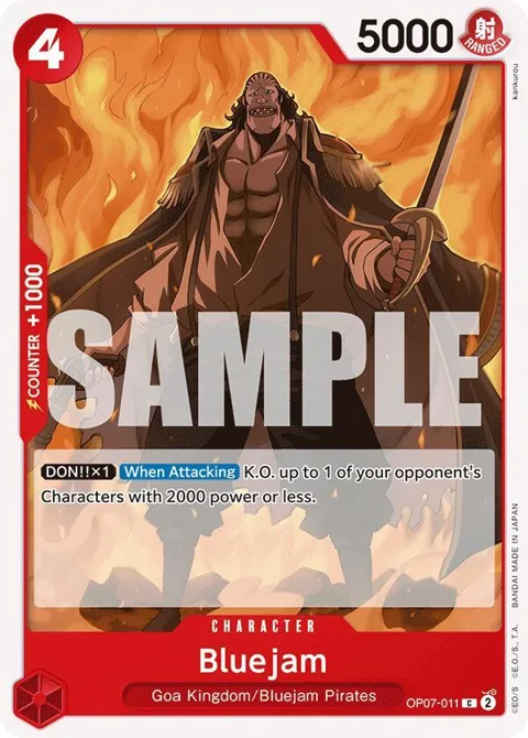 Bluejam OP07-011 One Piece card from 500 Years in the Future