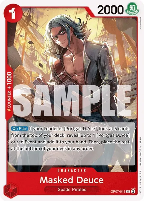 Masked Deuce OP07-013 One Piece card from 500 Years in the Future