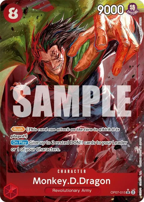 Monkey.D.Dragon Alt Art OP07-015 One Piece card from 500 Years in the Future