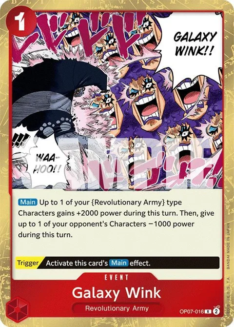 Galaxy Wink OP07-016 One Piece card from 500 Years in the Future