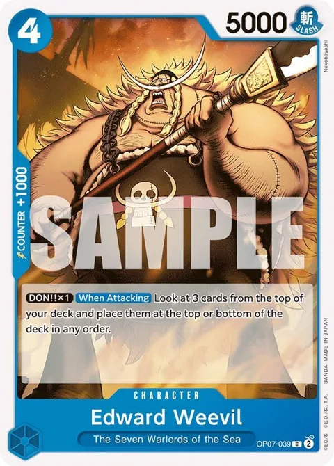 Edward Weevil OP07-039 One Piece card from 500 Years in the Future