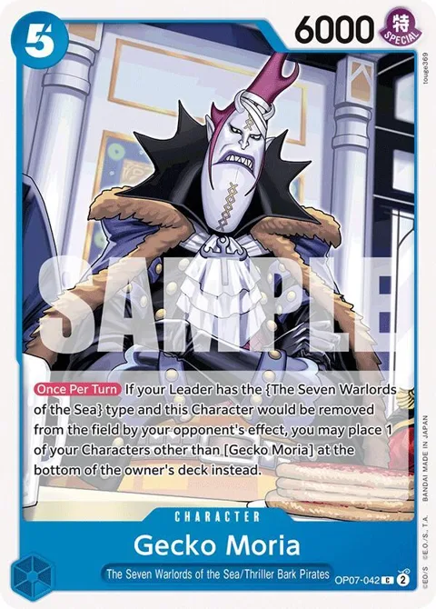 Gecko Moria OP07-042 One Piece card from 500 Years in the Future