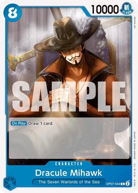 Dracule Mihawk OP07-044 OP07 One Piece card from 500 Years in the Future