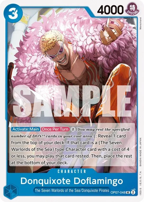 Donquixote Doflamingo OP07-048 One Piece card from 500 Years in the Future