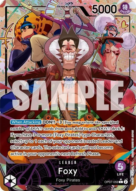 Foxy Alt Art OP07-059 One Piece card from 500 Years in the Future