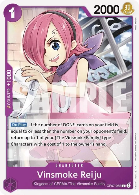 Vinsmoke Reiju OP07-062 One Piece card from 500 Years in the Future