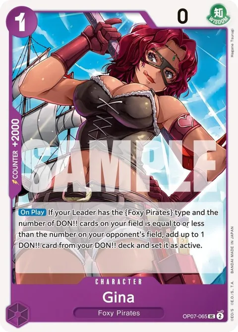 Gina OP07-065 One Piece card from 500 Years in the Future