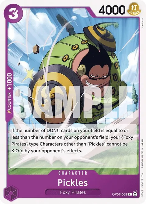 Pickles OP07-069 One Piece card from 500 Years in the Future