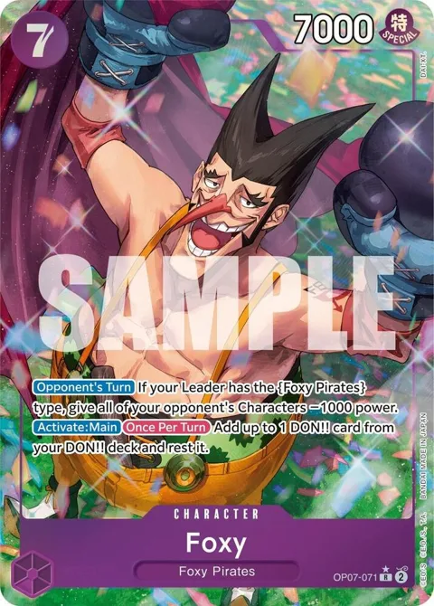 Foxy Alt Art OP07-071 One Piece card from 500 Years in the Future