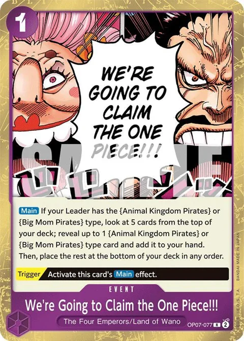 We're Going to Claim the One Piece!!! OP07-077 One Piece card from 500 Years in the Future