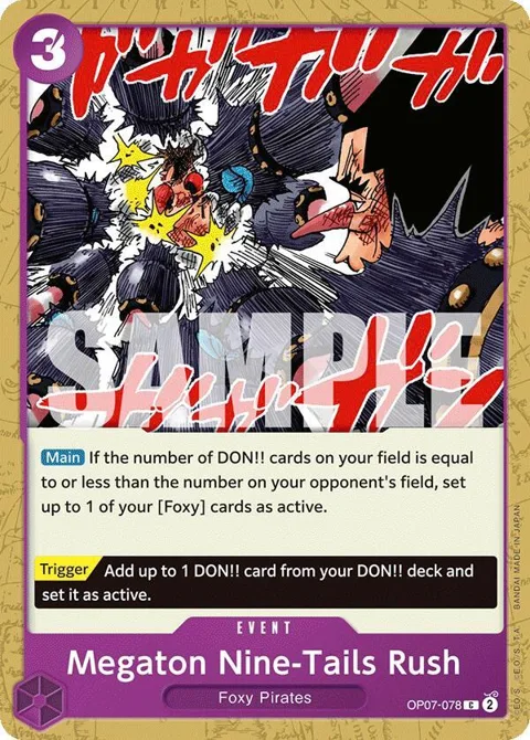 Megaton Nine-Tails Rush OP07-078 One Piece card from 500 Years in the Future