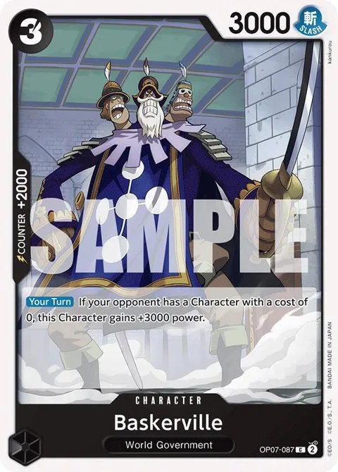 Baskerville OP07-087 One Piece card from 500 Years in the Future
