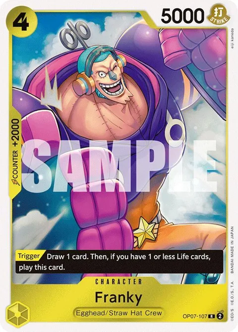 Franky OP07-107 One Piece card from 500 Years in the Future