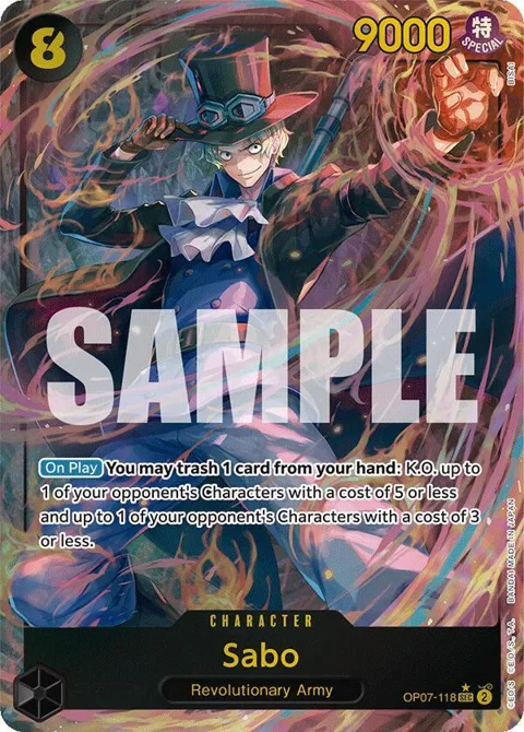 Sabo Alt Art OP07-118 One Piece card from 500 Years in the Future