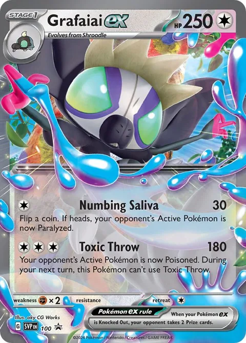 Grafaiai ex #100 Holofoil Pokémon card from Scarlet & Violet Promo Cards