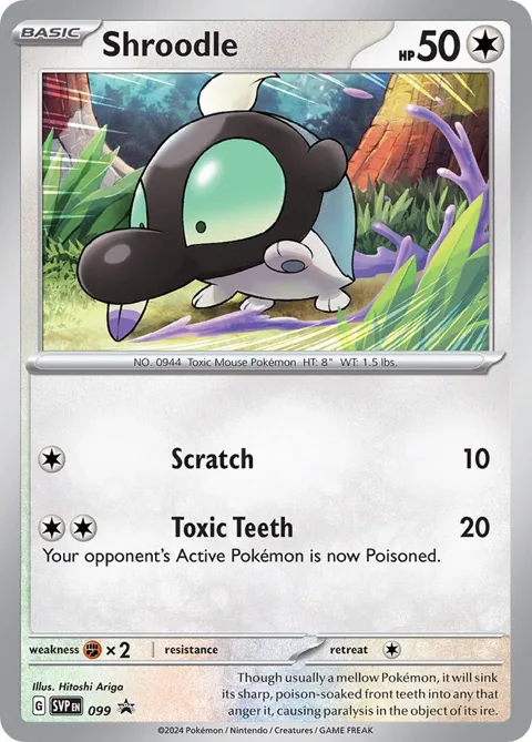 Shroodle #099 Holofoil Pokémon card from Scarlet & Violet Promo Cards
