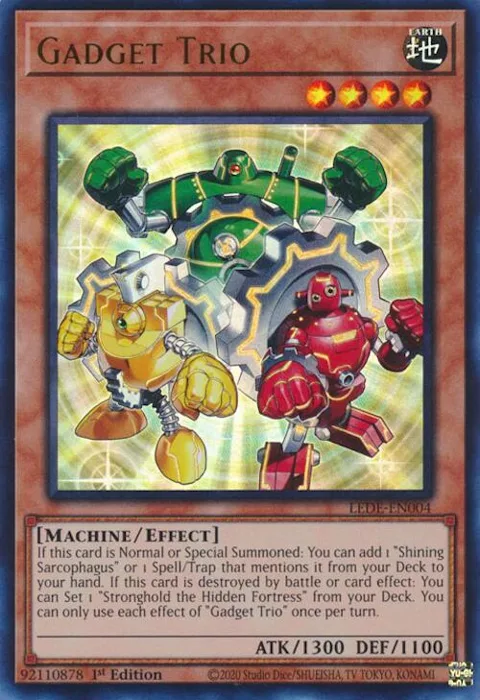 Gadget Trio LEDE-EN004 Yu-Gi-Oh card from Legacy of Destruction