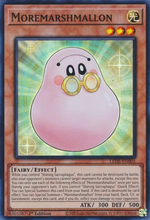 Moremarshmallon LEDE-EN005 Yu-Gi-Oh card from Legacy of Destruction