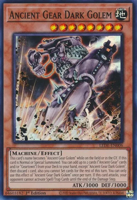 Ancient Gear Dark Golem LEDE-EN006 Yu-Gi-Oh card from Legacy of Destruction